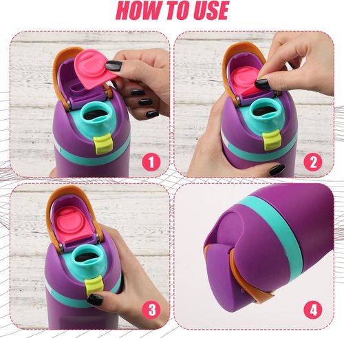 2pcs Water Bottle Top Lid Compatible with Owala FreeSip 24oz 32oz, Sealing Parts Replacement Stopper Silicone Plug Accessories for Owala Free Sip 19/24/32/40oz Seal Gasket Bottle Cap Mouth (Carmine)