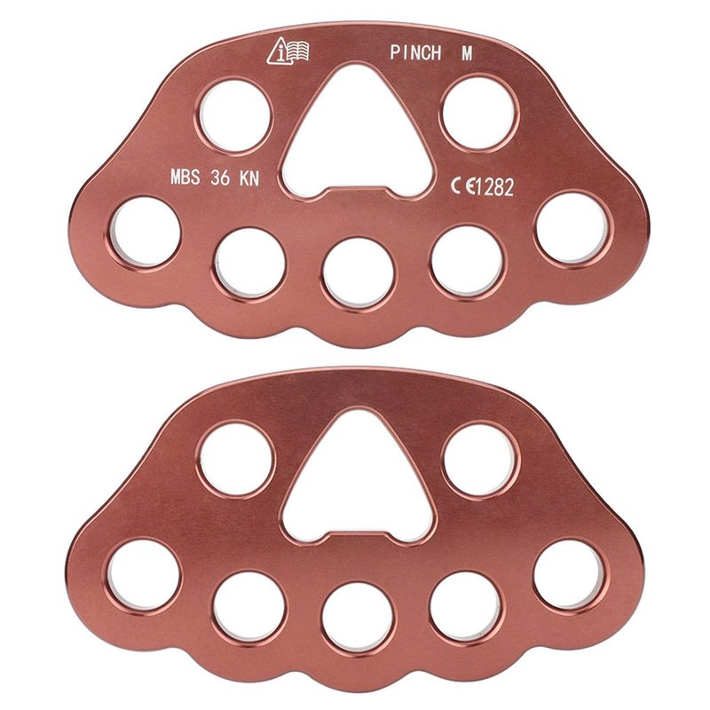 Uxsiya 36KN 8 Holes Outdoor Rigging Plate Rock Climbing Multi Anchor Point Connector Gear for Secure Climbing Adventures