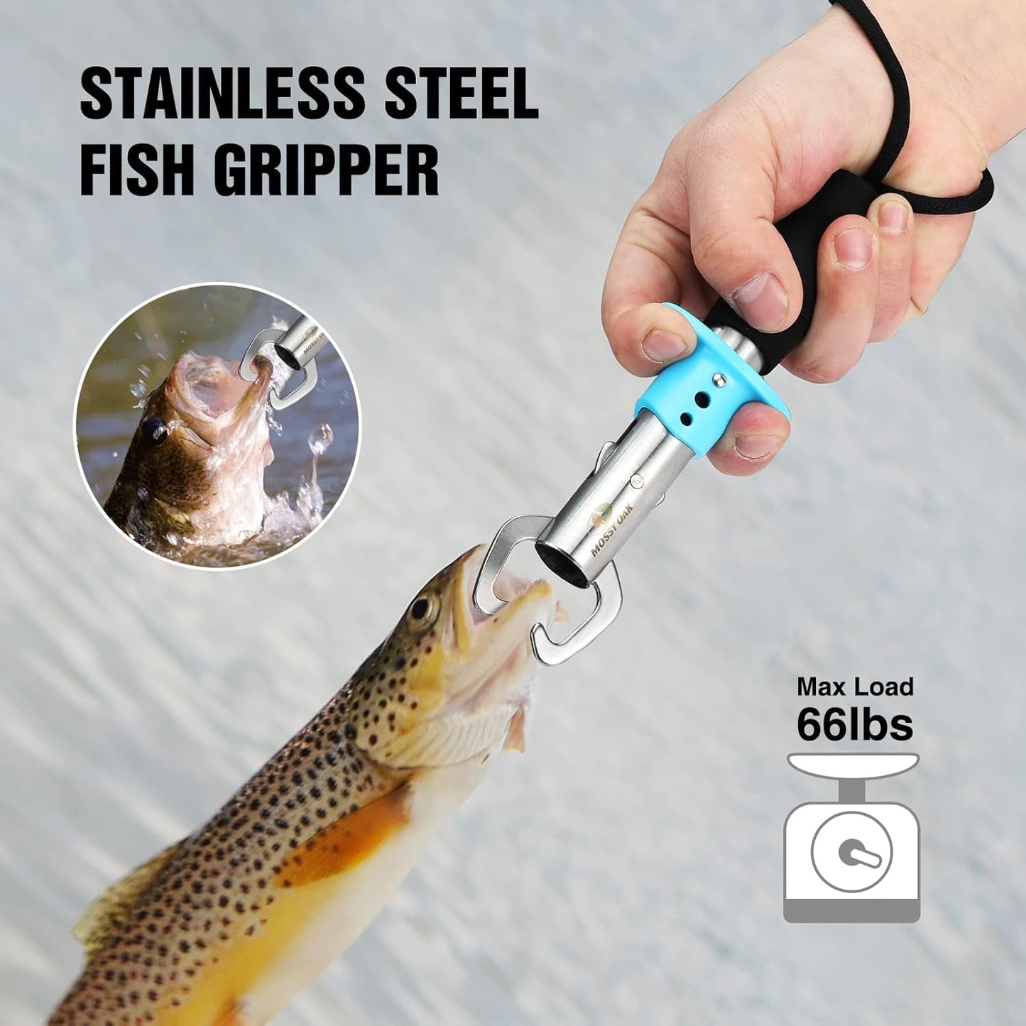 Mossy Oak Fishing Tools Kit - Multifunctional Fishing Plier & Lip Gripper | Saltwater Resistant Accessories