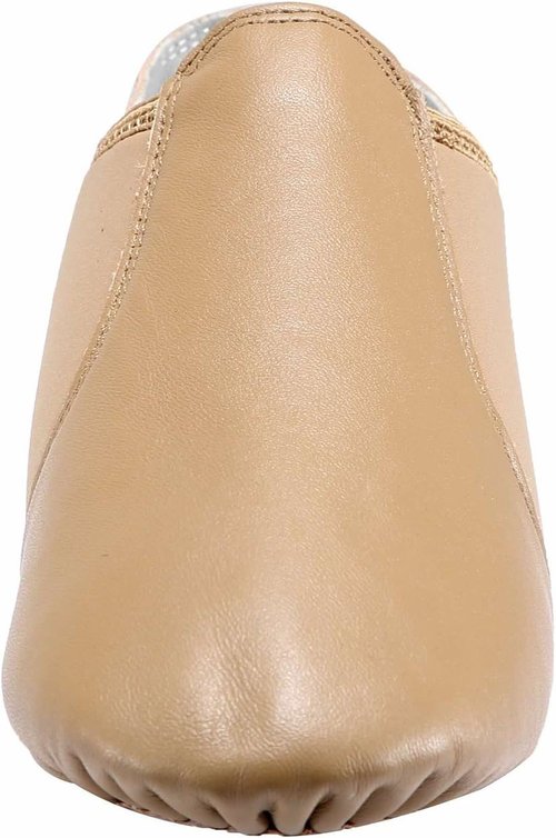 Dynadans Women's Jazz Shoes - Stylish Leather Upper Slip-On Design for Comfort and Flexibility