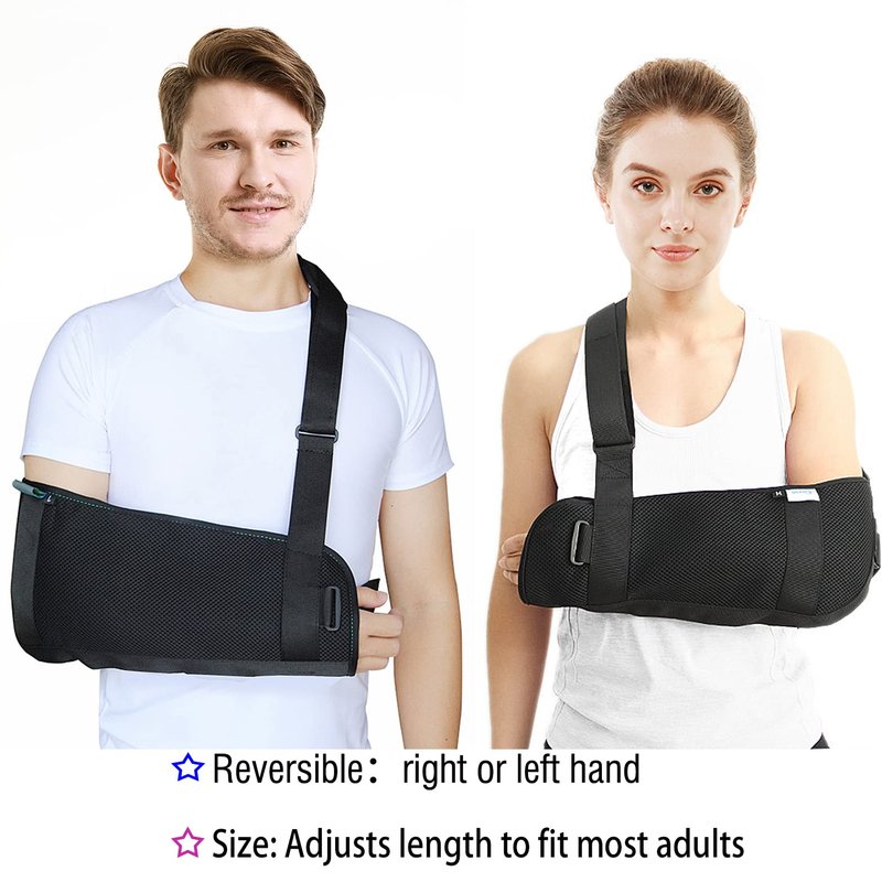 TODDOBRA Arm Sling Shoulder immobilizer for Shoulder Injury with Back Belt Men & Women Shoulder Immobilizer Left and Right Arm Lightweight Rotator Cuff Arm Support for Elbow Wrist Injury -(Size M)