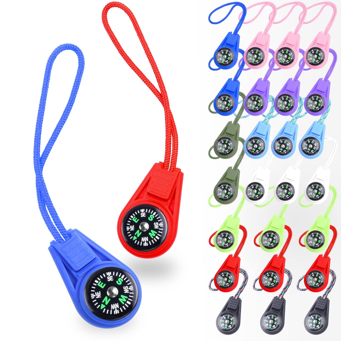 25 Pack Compass for Kids Mini Compasses Bulk Kids Toy Compass for Party Favor/Hiking/Scout Classroom Learning Directions