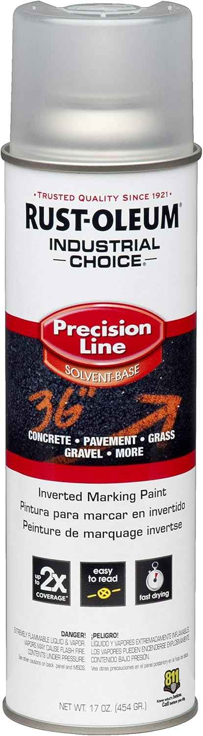 Fluorescent Orange Marking Spray Paint - Rust-Oleum 12 Pack, 17 Oz Inverted Solvent-Based