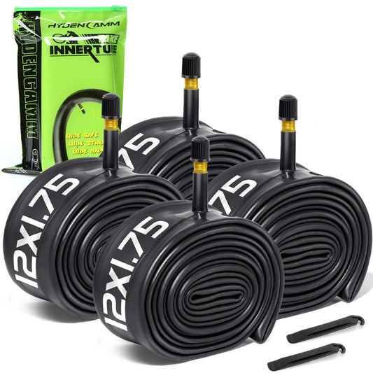 Hydencamm 4 Pack 12 Inch Bike Tube Fit 1.75/1.95/2.10/2.125, 32mm AV