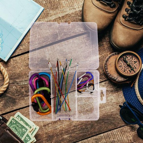 10 Pack Aluminum D-Ring Carabiners, YuCool D Shape Keychain Clips Hook Spring-Loaded for Camping Hiking Fishing, Locking Carabiner,Caribiniers 10 Key Rings - Multi-Color