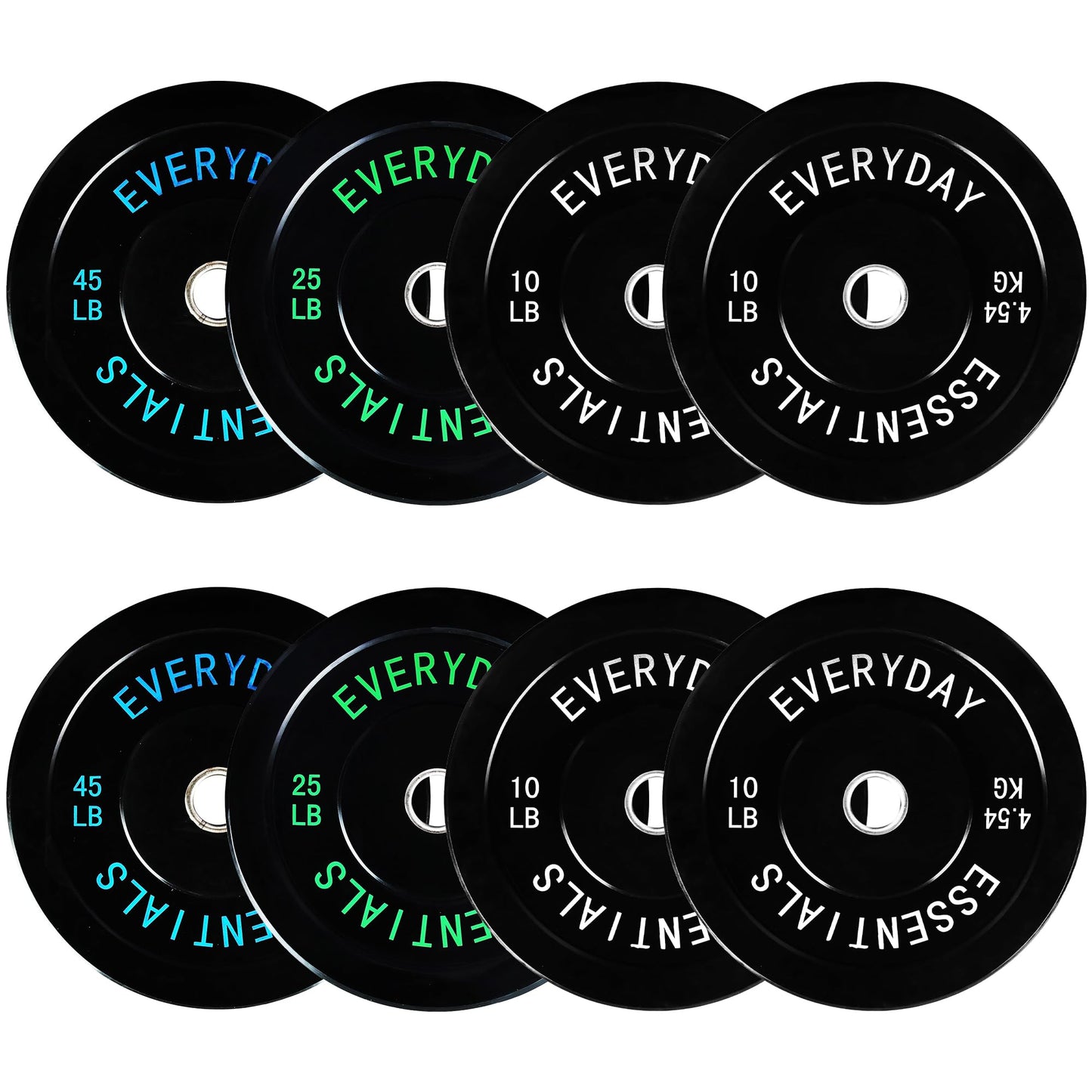 Fitvids 2-Inch Olympic Bumper Weight Plates Including 180 LB Weight Plates & 7FT Olympic Barbell Bar, Black