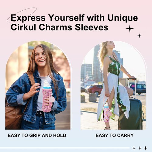 Upgrade Your Hydration Experience Compatible with Cirkul Accessories: Sleek Compatible Cirkul Water Bottle Sleeve, Stylish Compatible Cirkul Charms, Durable Straps, Handy Bottle Handle & More