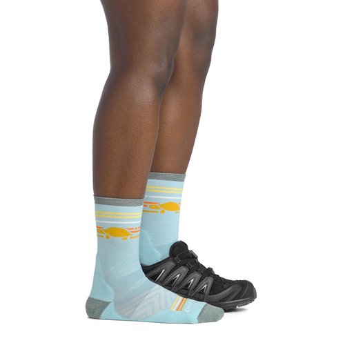 Darn Tough Vermont Women's Micro Crew Ultra-Lightweight Running Sock (Style 1050) - Glacier, Medium