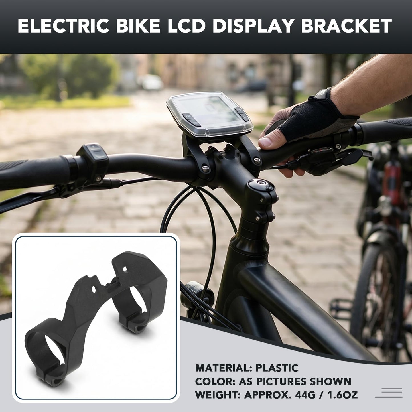 Electric Bike LCD Display Holder, Sturdy Plastic Meter Bracket Replacement for BAFANG 850C C965 Monitor, Precision Fit E Bike Screen Mount, Easy Install Cycling Accessory