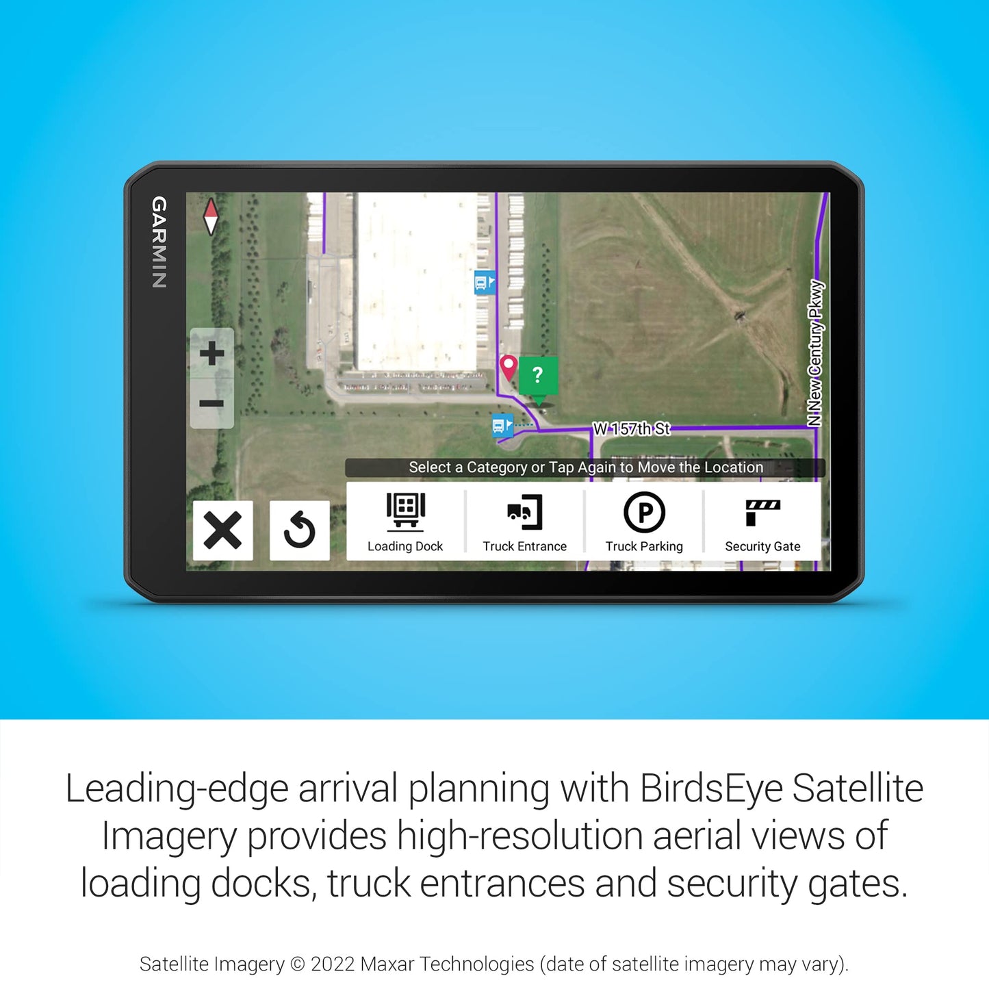 Garmin dezl OTR710, Large, Easy-to-Read 7 inch GPS Truck Navigator, Custom Routing, High-Resolution Birdseye Satellite Imagery, Directory of Trucking & Trailer Services (Renewed)
