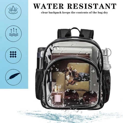 Clear Backpack - Stadium Approved 12x12x6 | Ideal for Concerts, Festivals, and Security