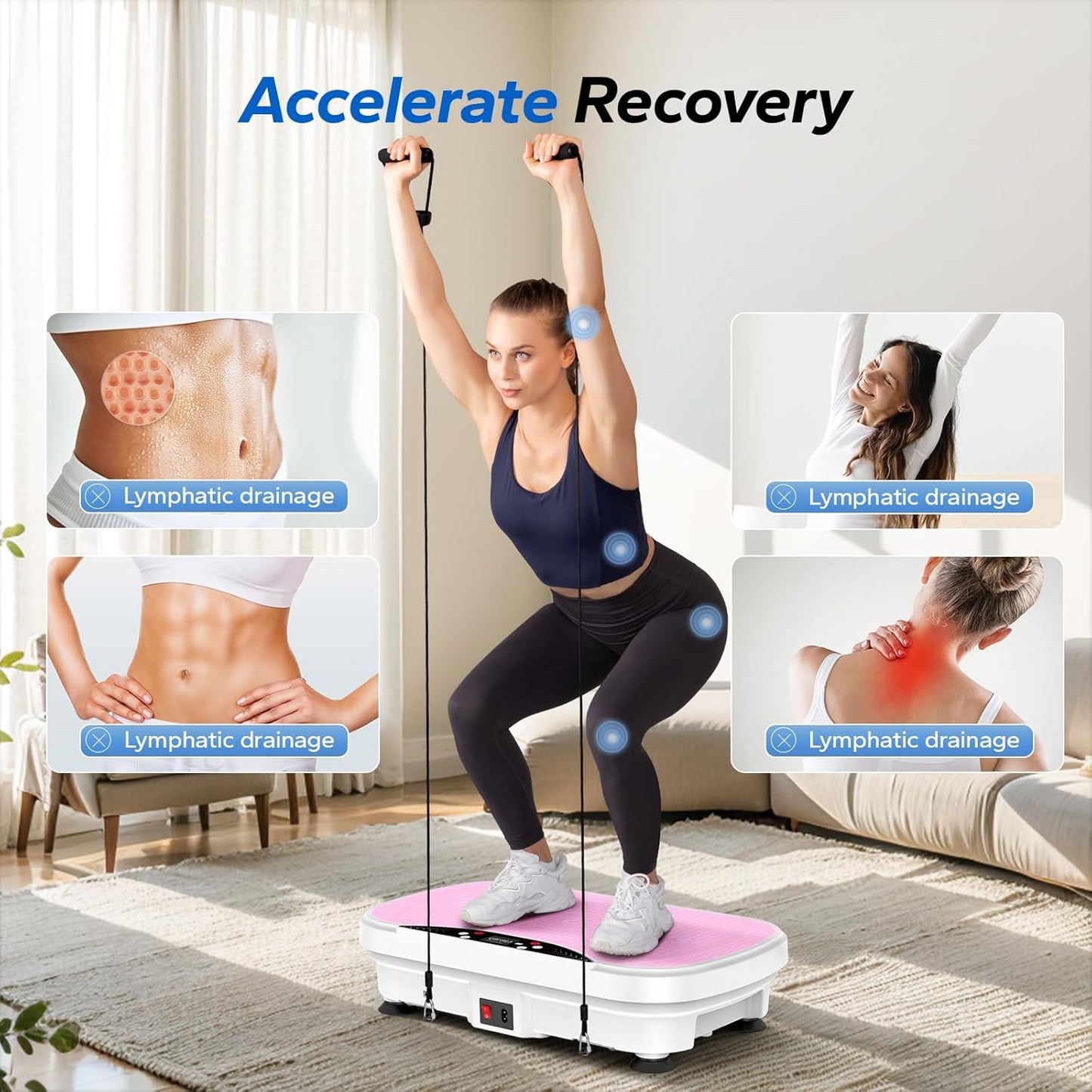 MERACH Vibration Plate Exercise Machine - Bluetooth & LED Display for Weight Loss | Home Workout Equipment