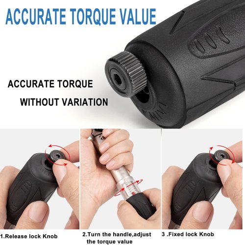 cyclists 1/4 Inch Drive Click Torque Wrench Set –2 to 24Nm – Bicycle Maintenance Kit for Road & Mountain Bikes - Includes Allen & Torx Sockets, 4mm 5mm Extension Bar
