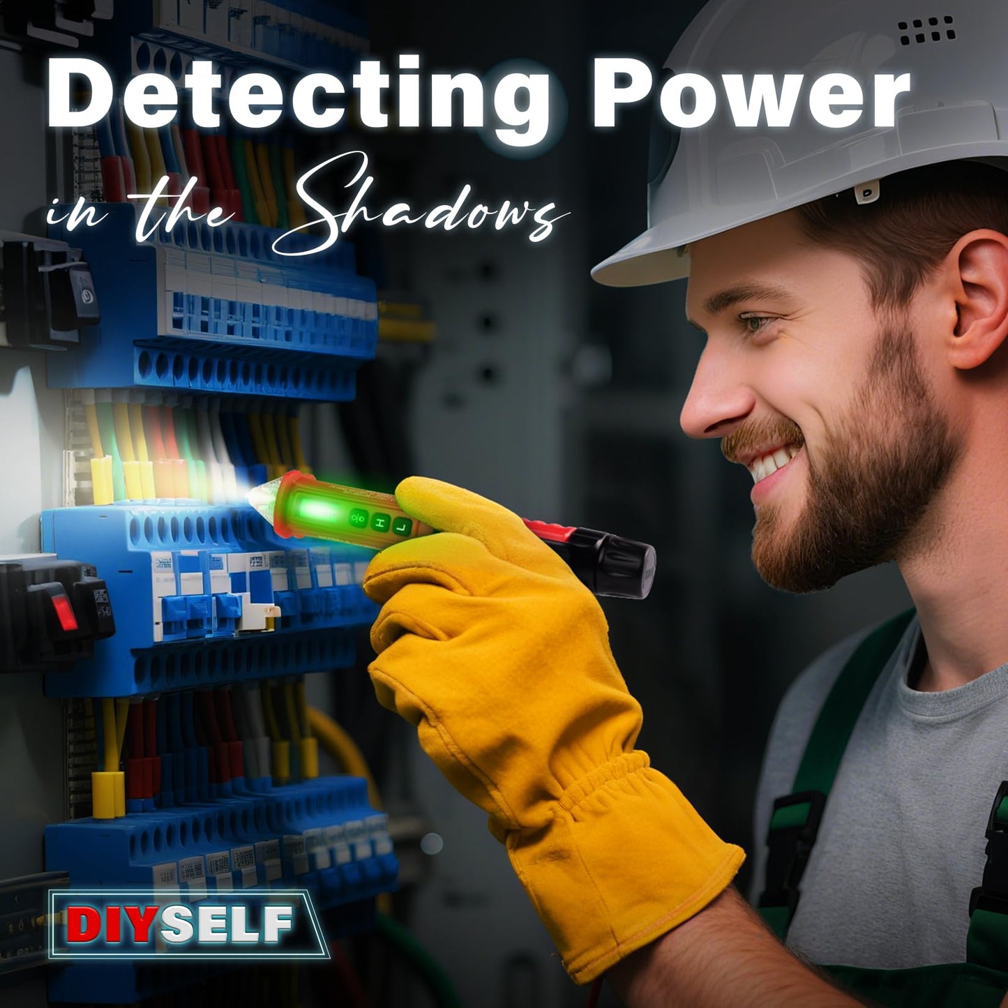 DIYSELF Voltage Tester, Dual Range 12V/48V-1000V AC, Non Contact Electrical Tester Pen with LCD Display, Buzzer Alarm, Flashlight, Live Wire Finder, Professional Circuit Detector