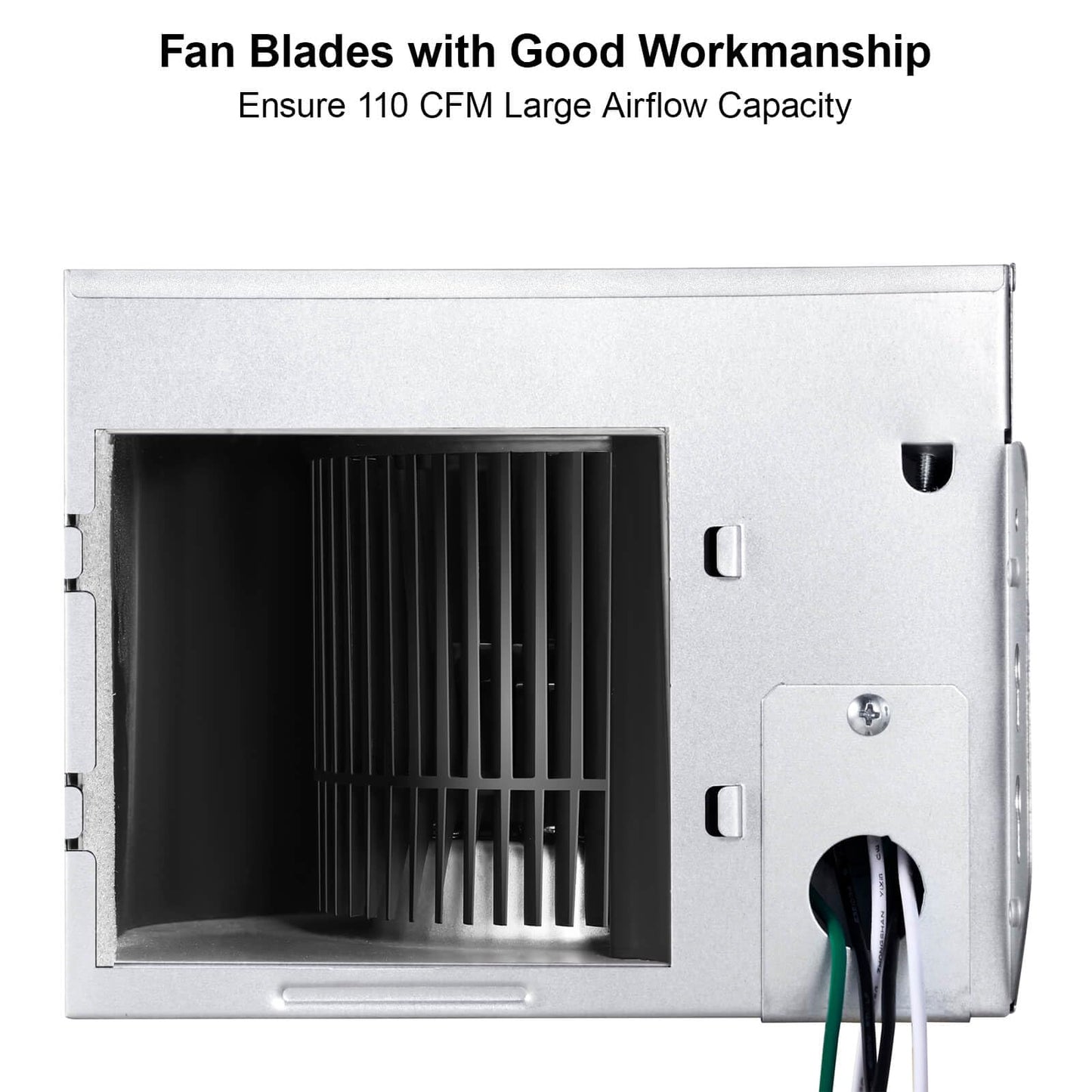 JOEAONZ Bathroom Exhaust Fan with Light 110 CFM Quiet with Color Change, 3000K/4000K/5500K 1000LM Household Ventilation Fan Light Combo, Energy Saving Ceiling Mount Bathroom Extractor, Memory Function