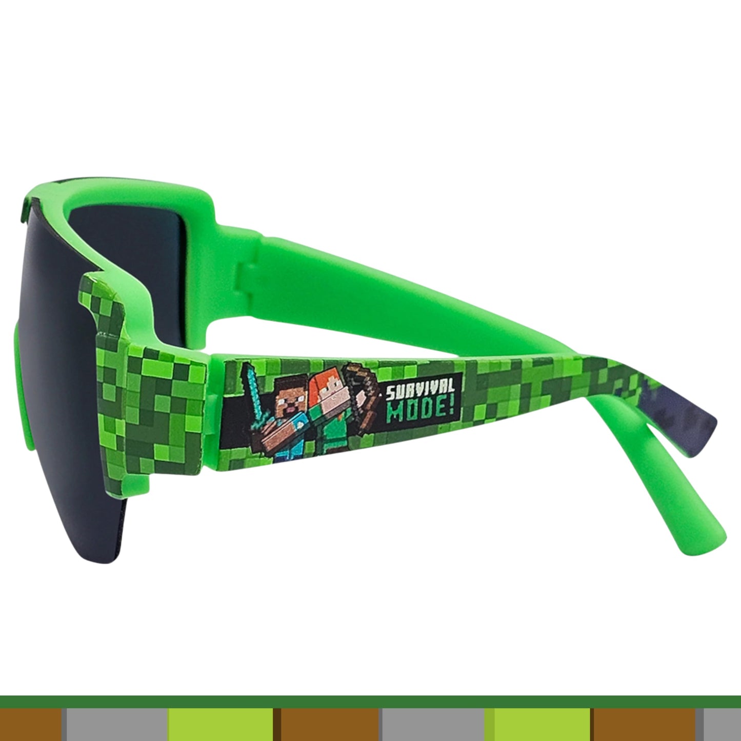 ARKAID Official MINECRAFT Boys Sunglasses | Large Sports Wrap | UV 400 | One Size Fits Most Kids