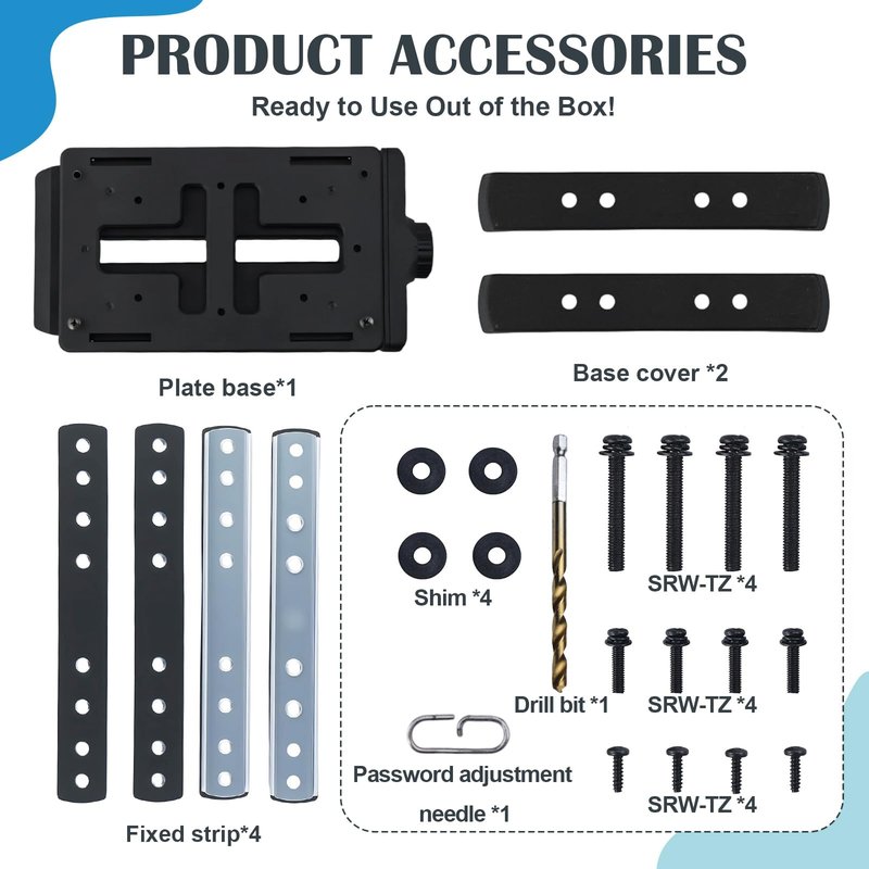 Quick-Release Bike Adapter Plate Set with Lock, Universal Fit for Rear Luggage Carrier Plate, Modular Mounting System for Bags, Crates, Pets, Commuter & Delivery Use (Adapter Plate Set with Lock)