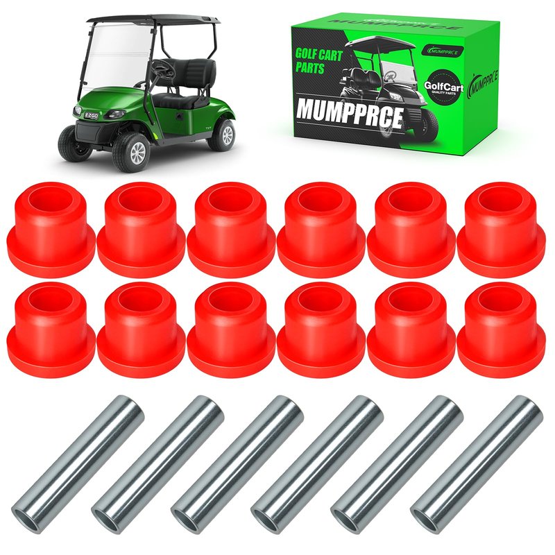 MUMPPRCE EZGO TXT Spring Bushing Kit, Golf Cart Rear Leaf Spring Polyurethane Bushing and Sleeves for EZGO TXT/Medalist (1994-up) & Club Car DS (1981-up), OEM# 70289-G02 70291-G01 14158-G1