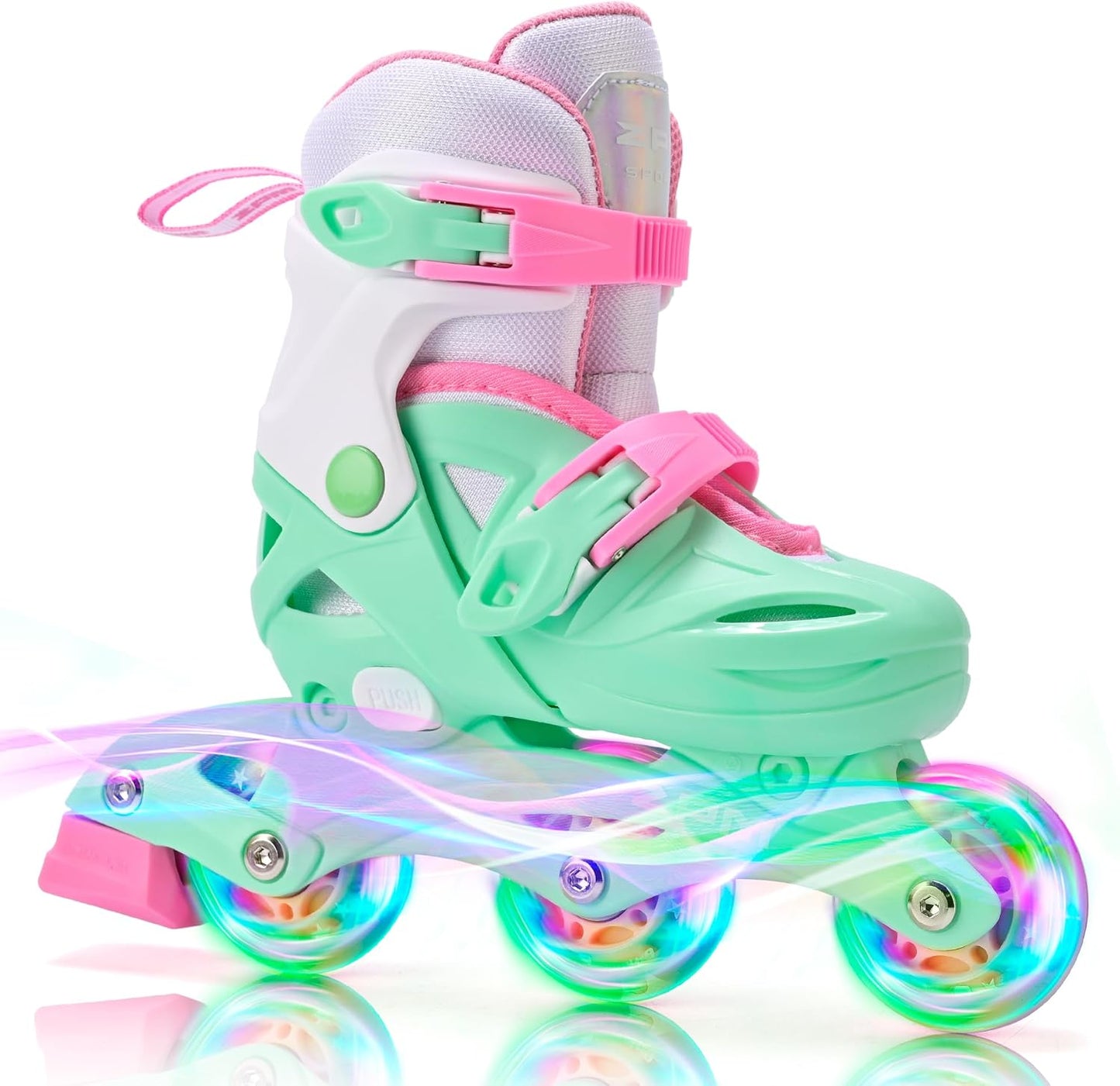 2PM SPORTS Inline Skates - Adjustable Light-Up Roller Skates for Kids Ages 4-12 | Perfect for Beginners
