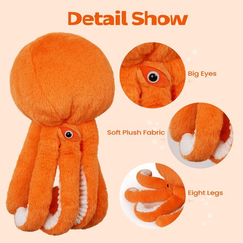 mytag Orange Octopus Driver Headcover Funny Golf Club Head Covers Animal Plush Golf Headcover