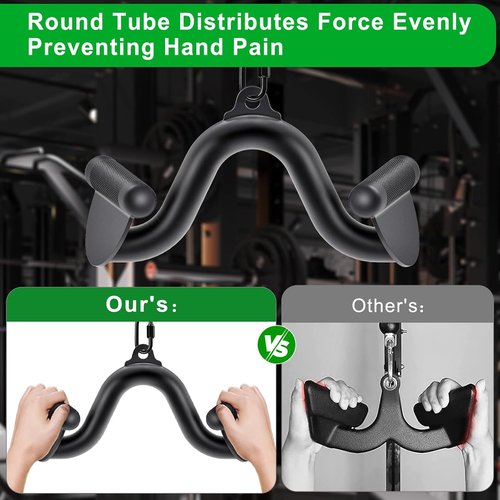 Kipika LAT Pull Down Bars - Versatile Cable Machine Attachment Set for Back Strength Training | 12" to 32" Sizes