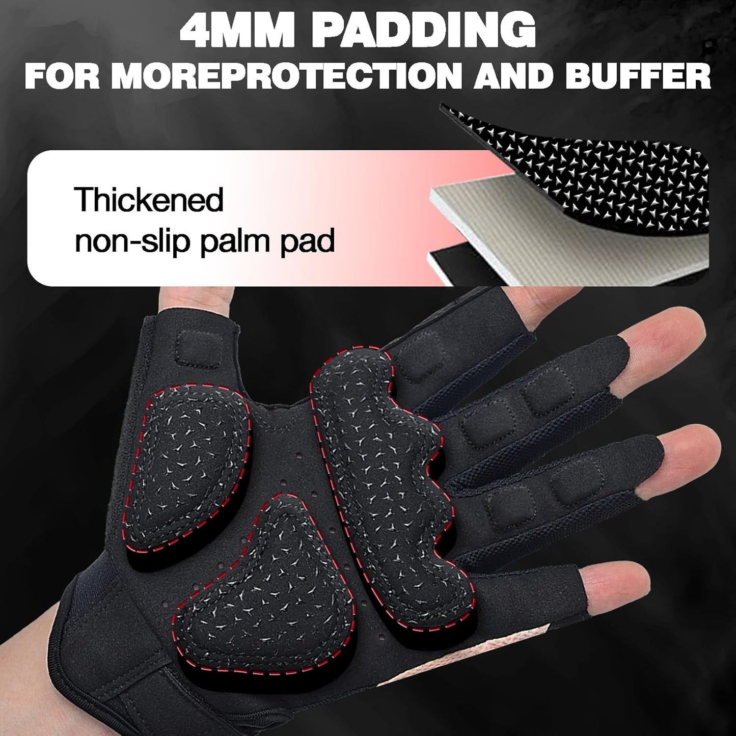 Seektop Workout Gloves - Breathable Weight Lifting Gloves with Full Palm Protection | Excellent Grip for Gym Fitness