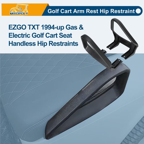 Mixopoly 1 Pair Golf Cart Arm Rest Hip Restraint Replacement for EZGO TXT 1994-up Gas & Electric Driver and Passenger Side Replace OEM 71701-G01 71702-G01 71701G01 71702G01