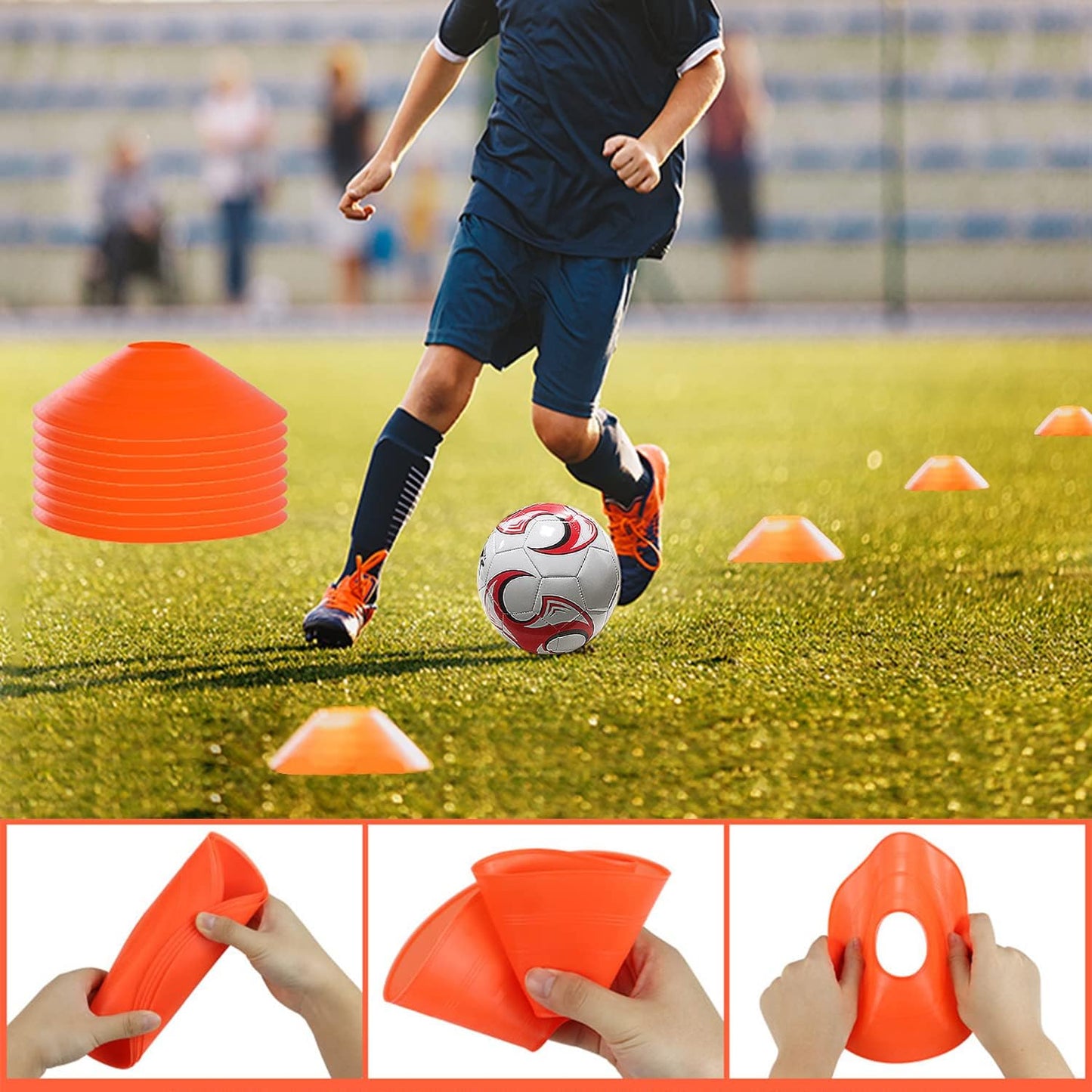Pop Up Soccer Goals by [Brand Name] - Durable 4'x3' Kids Soccer Net Set with Ball, Pump & Carry Bag