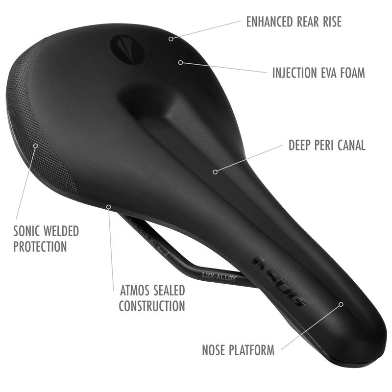 SDG Components, Bel-Air V3 MAX Lux-Alloy, Saddle, 260 x 140mm, Unisex, 255g, Black/Black