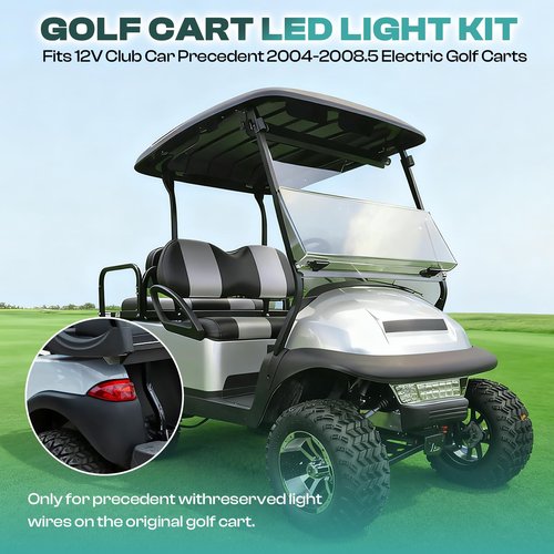 DRIVE UP Golf Cart LED Light Kit for Club Car Precedent 2004-2008.5 Electric Models, Replaces 12V Club Car LED Headlight and Taillight Assembly OEM 102524801, 1025290-01