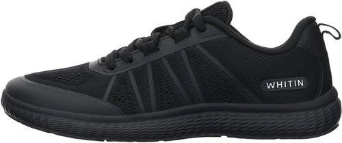 WHITIN Mens Wide Toe Box Road Running Shoes Width Zero Drop Barefoot Sneakers Tennis Size 12 12W Gym Walking Sport Width Cushion Trainers Outdoor Travel Track Black 46
