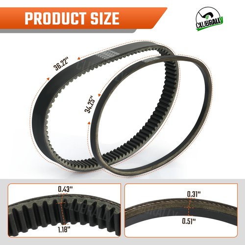 CLUBRALLY Golf Cart Drive/Starter Generator Belt Kit, Applicable to Yamaha G1 G3, OEM#J17-46241-00-00/J10-46241-00-00, J10-81173-00
