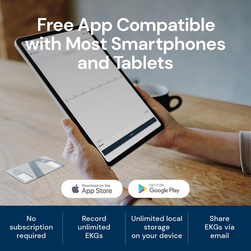 KardiaMobile EKG Monitor - FDA-Cleared, Bluetooth Enabled, Portable Card-Sized Heart Monitor | No Subscription Needed