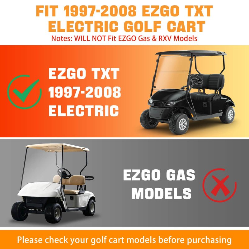 EZGO TXT Brake Hub Drum Maintenance Kit for 1997-2008 EZGO TXT Electric Vehicles, Includes Brake Drums Brake Shoes Spring Kits, OEM# 19186G1 70794G01 70795G01, Not Fit Gas Models