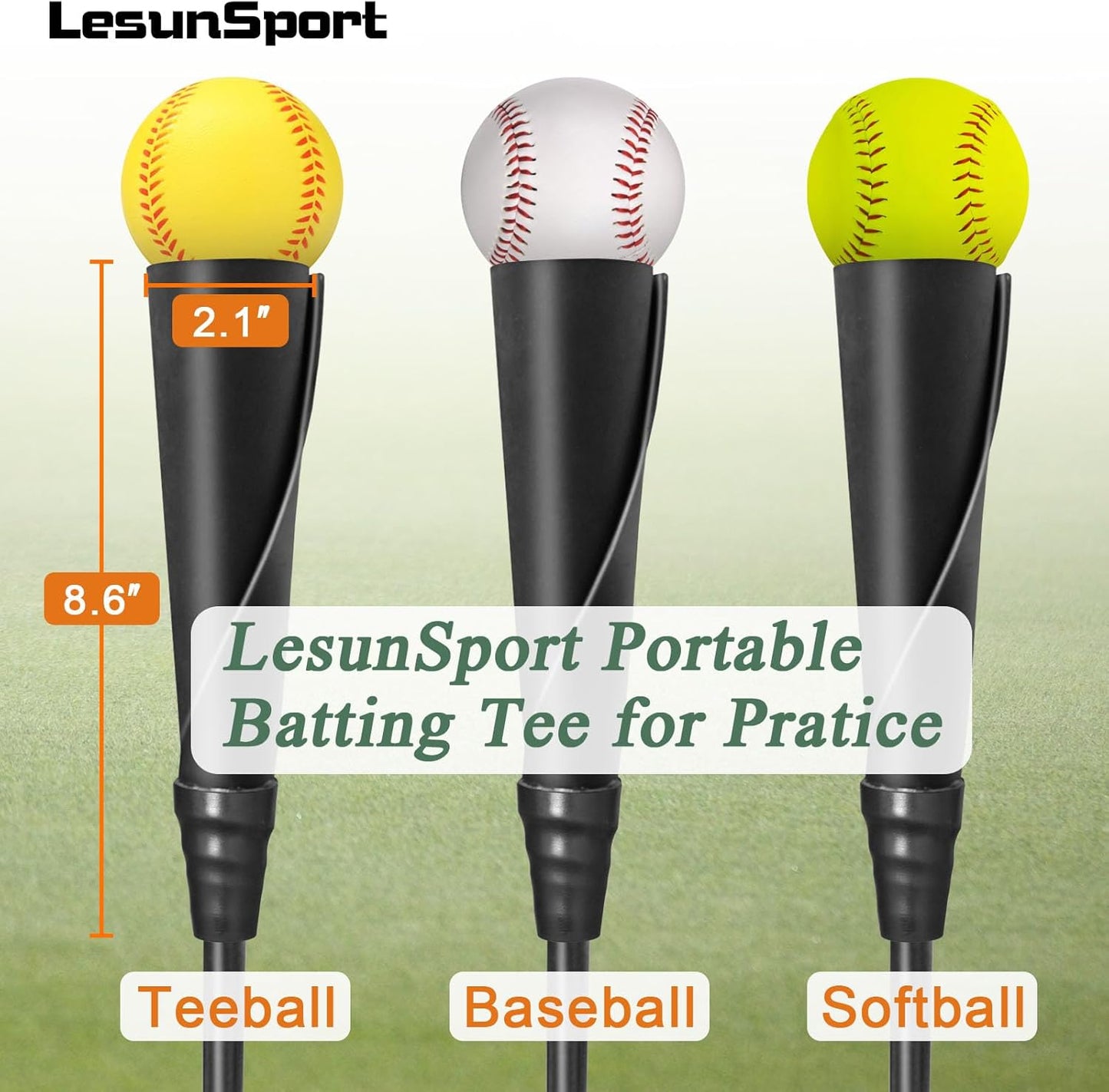 Skiennix Portable Baseball Batting Tee - Adjustable 24-46 Inches, Heavy-Duty Metal Base for Easy Assembly