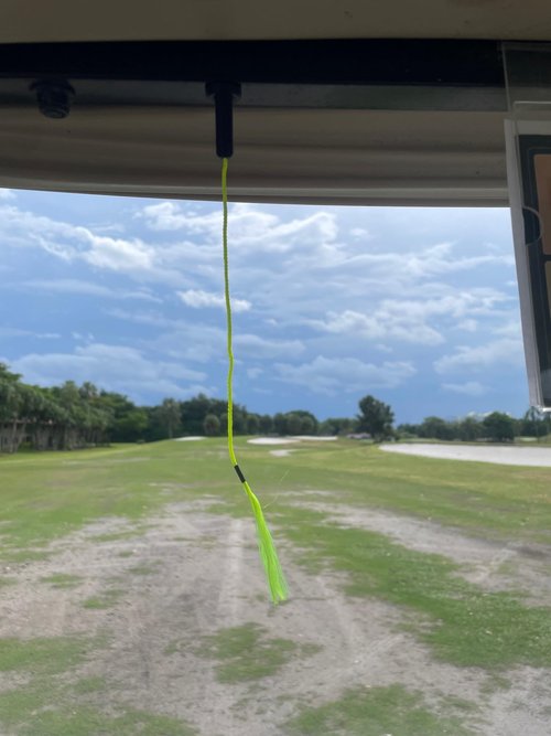 Tattle-Tail Golf Cart Wind Indicator (Neon Yellow)
