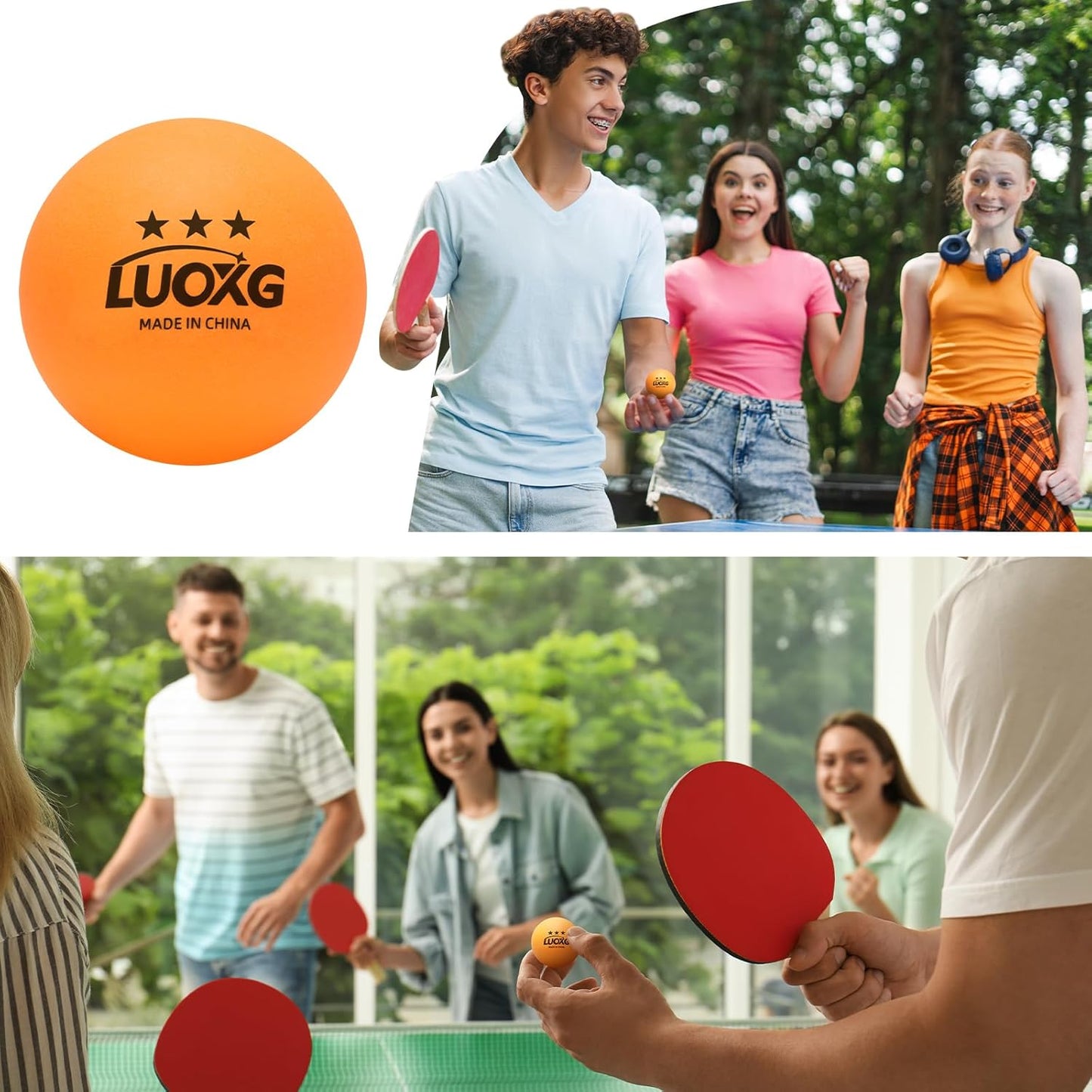Ping Pong Balls 20 Pack - High-Quality Orange 3 Star Table Tennis Balls for Beginners & Professionals