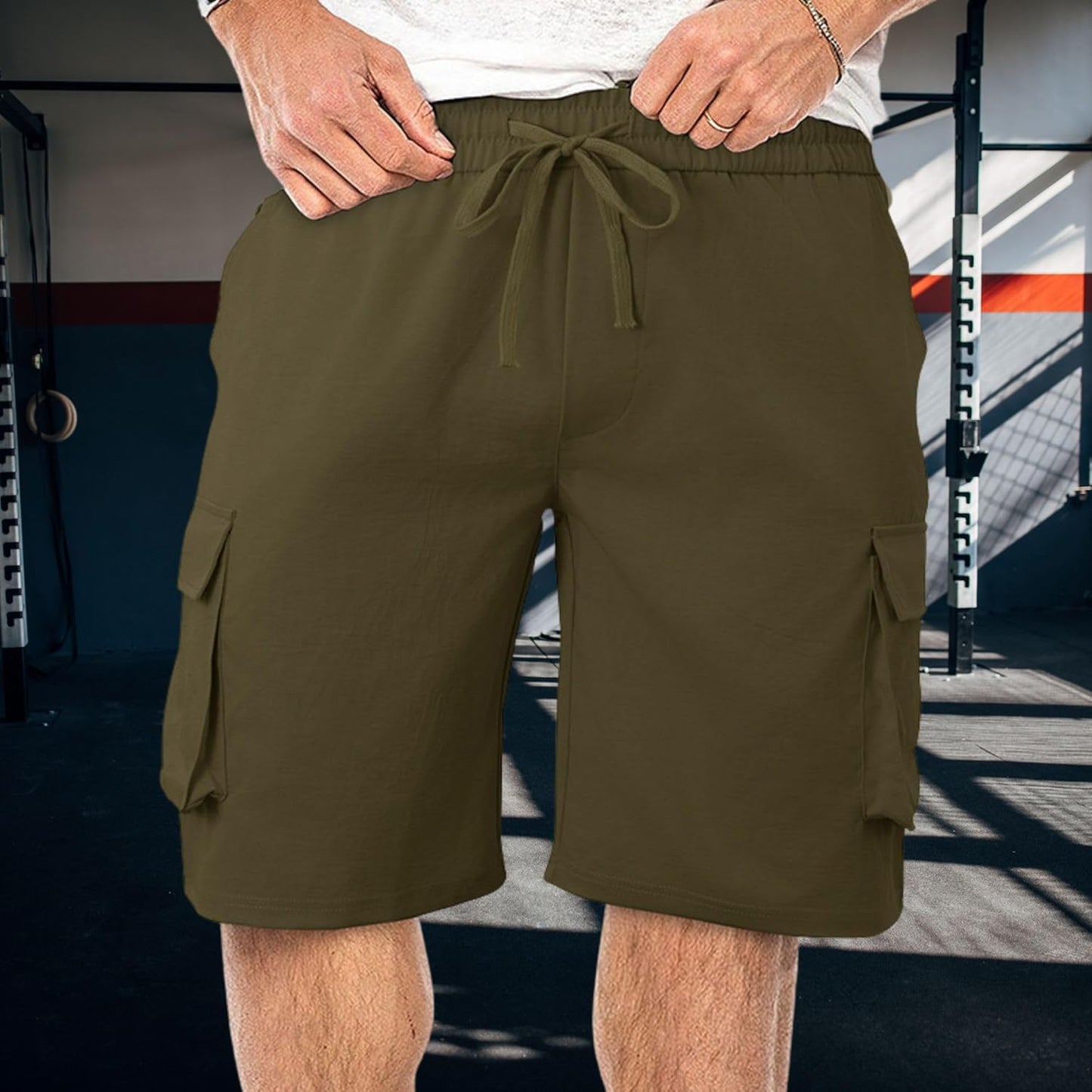 ZOCANIA Men's Cargo Shorts - Summer Sport Shorts with Elastic Waist & Pockets | Versatile Street Style