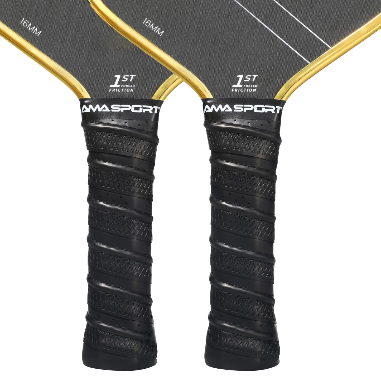 PICKLETECH Pickleball Paddle Grip Tape - 2 Pack - Perforated Embossed Replacement Grip Wrap for Pickleball Racket-Moisture Wicking Tacky Surface - Anti-Slip Ridge-Black