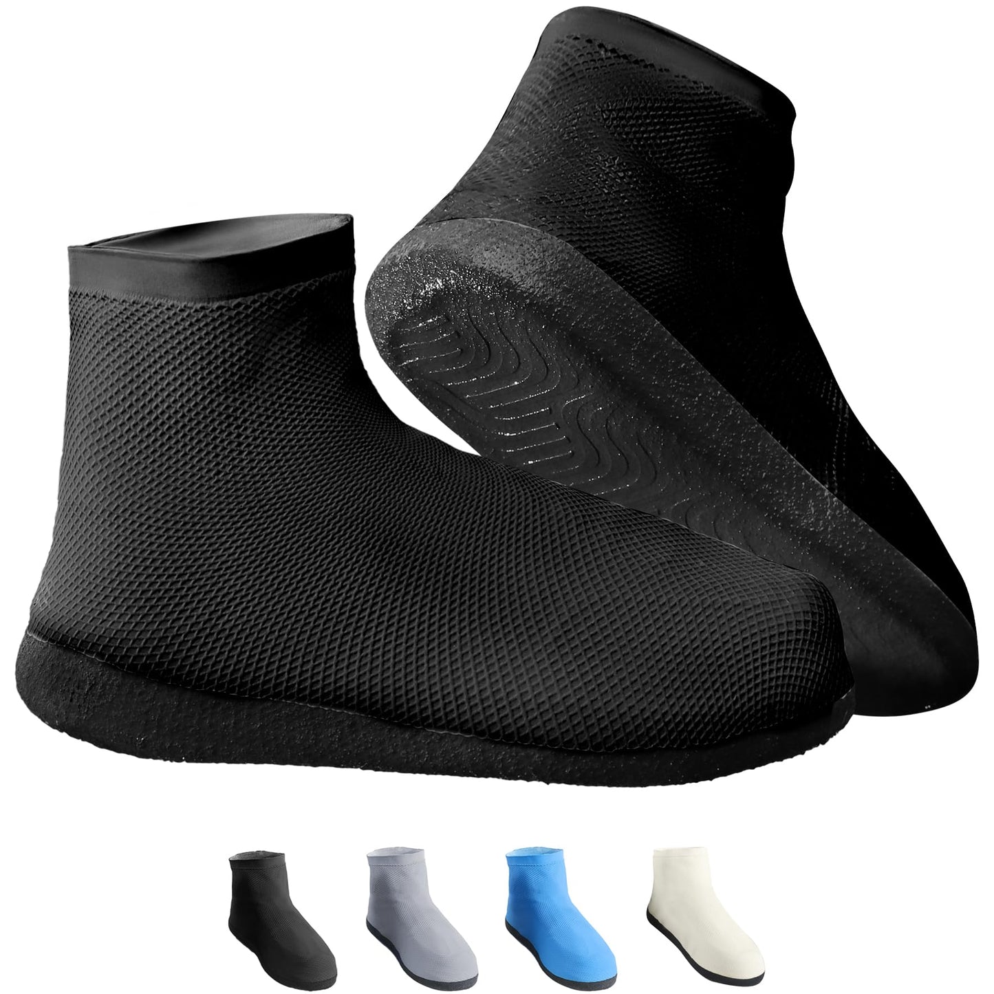 Galashield Rain Shoe Covers | Waterproof Shoe Covers for Men Women | Reusable Galoshes Overshoes (Black, XX-Large)