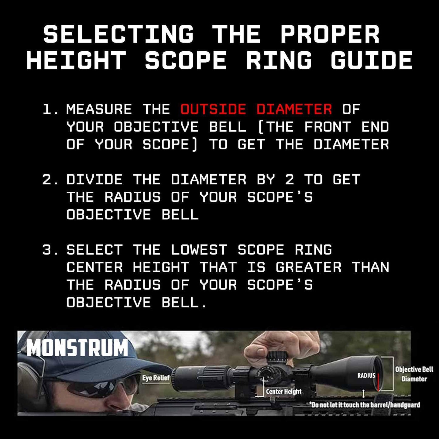 Monstrum Q Series Picatinny/Weaver Scope Rings with Quick Detach Lever | 30 mm Diameter | Low Profile