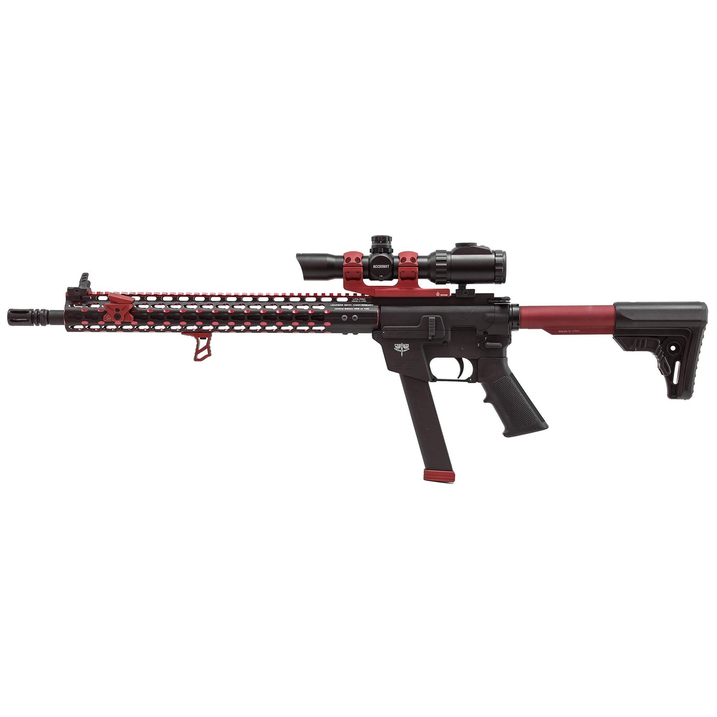 UTG Angled Index Mount, Keymod, Matte Red