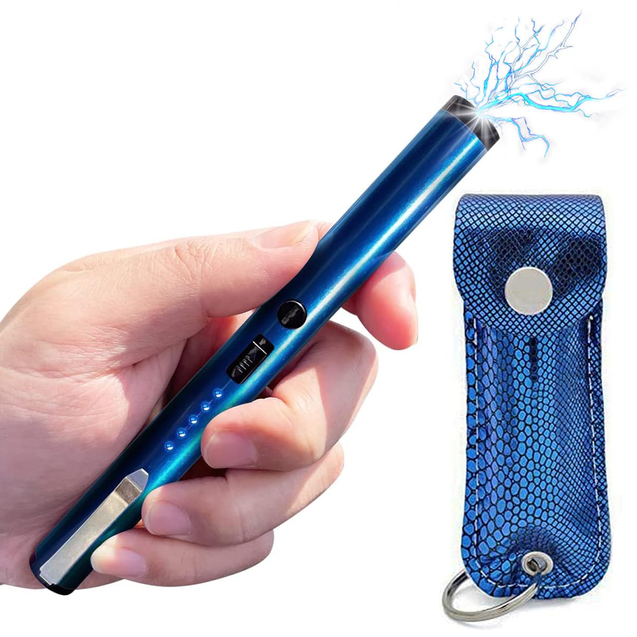 FIGHTSENSE Heavy Duty Pain Pen stun Gun with Flashlight & Pepper Spray for Men and Women self-Defense with 35,000,000 V Intolerable Charge