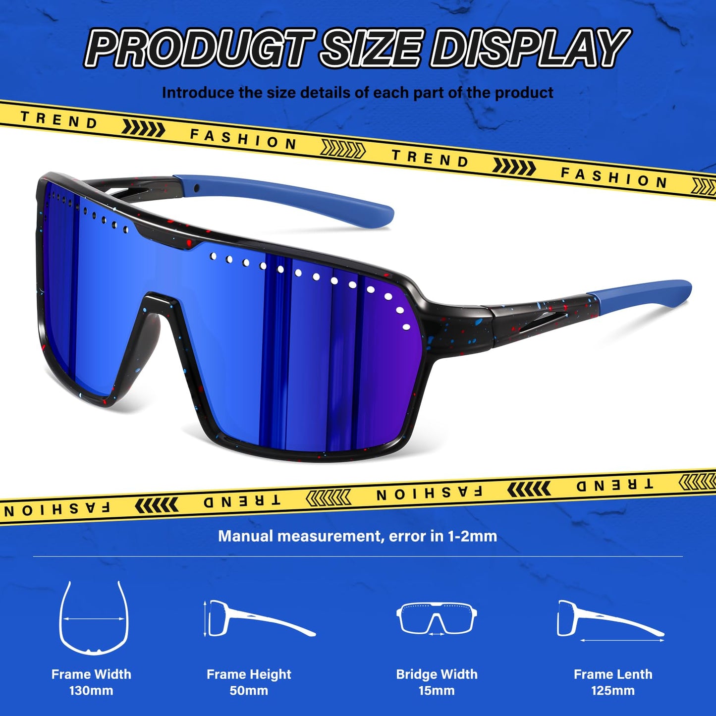 FURISHQI Polarized Kids Sunglasses Youth Baseball Sun Glasses for Softball Running Cycling Children's Eye Glasses