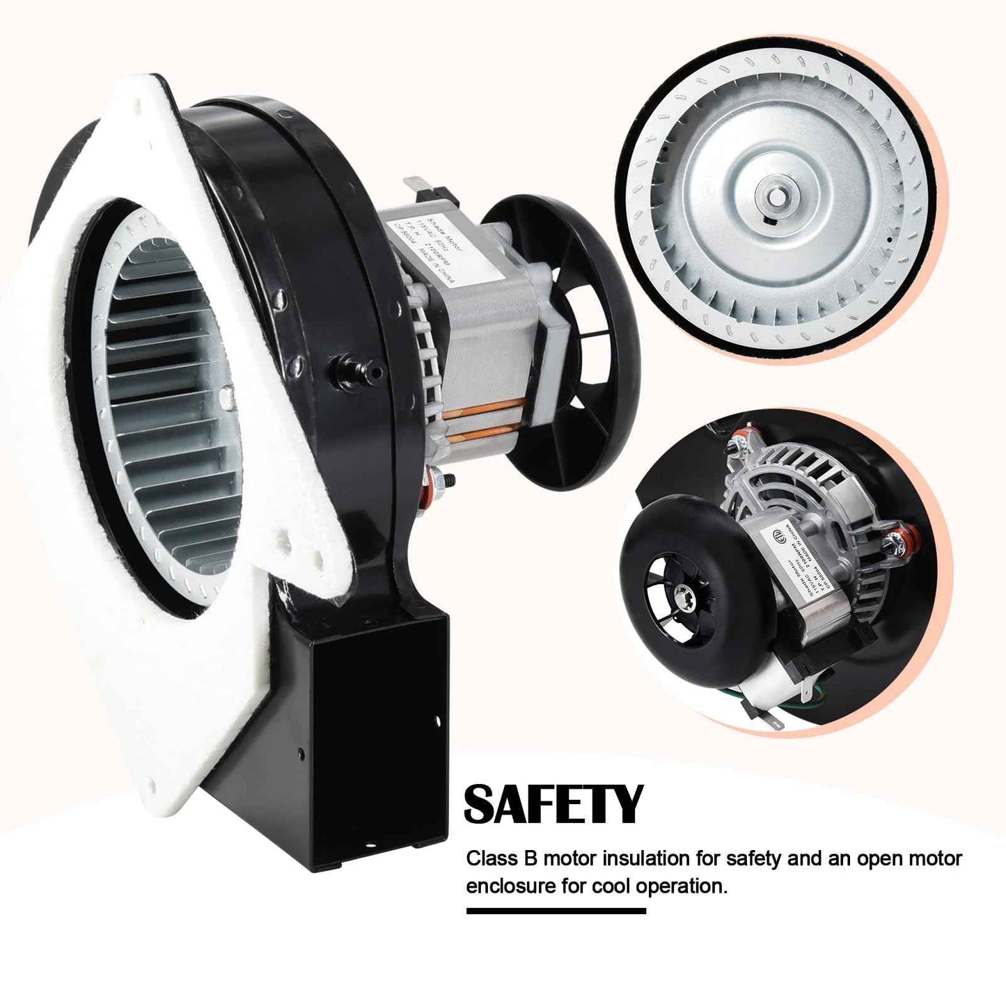 Hiorucet Draft Inducer Motor for Jakel Inc J238-112-11128, J238-112-11258, J238-112-11195, Goodman B1859005, B1859005S, Fasco A157, Replacement for Goodman Furnace & Jakel Inducer Motor with Gasket.