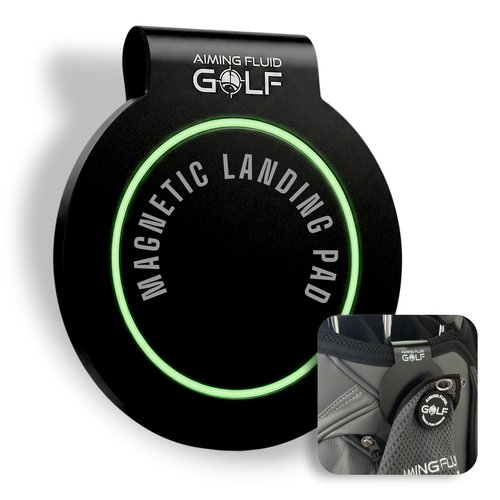 Aiming Fluid Golf Magnetic Landing Pad – Industrial Steel Core, Universal Fit for All Golf Bags, Soft-Safe Protection Layer – Secure Mount for Magnetic Golf Towels, Rangefinder & Golf Accessories