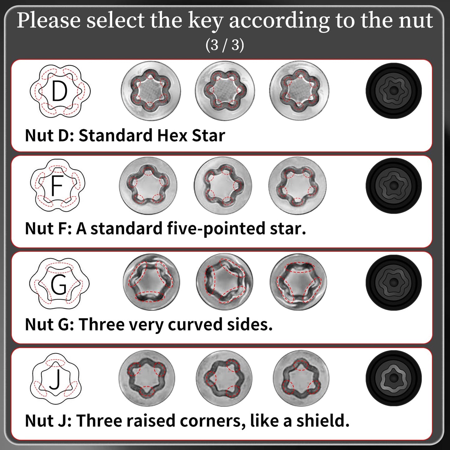 JEUCLEL D-Wheel Locking Nut Key Compatible with Toyota Models, Lexus, Tacoma, Wheel Lock Nut Socket Adapter, Anti-Theft Lug Removal Tool, Socket Remover Hand Repair Tool