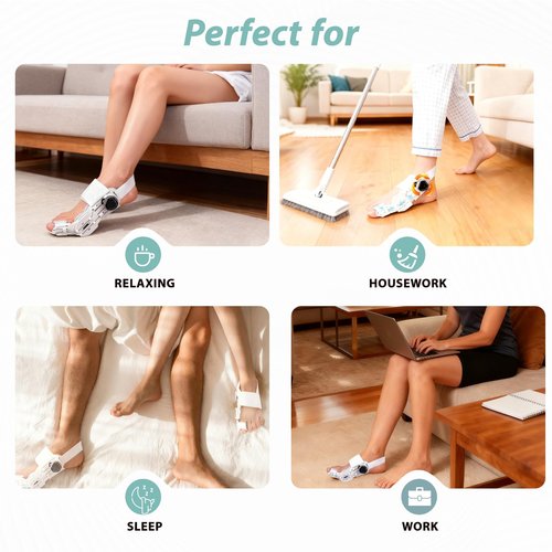 GAB Upgraded Bunion Corrector for Women & Men - Adjustable Bunion Splint with Knob for Big Toe Relief & Hallux Valgus Correction, Day/Night Orthopedic Toe Straightener (2, White)
