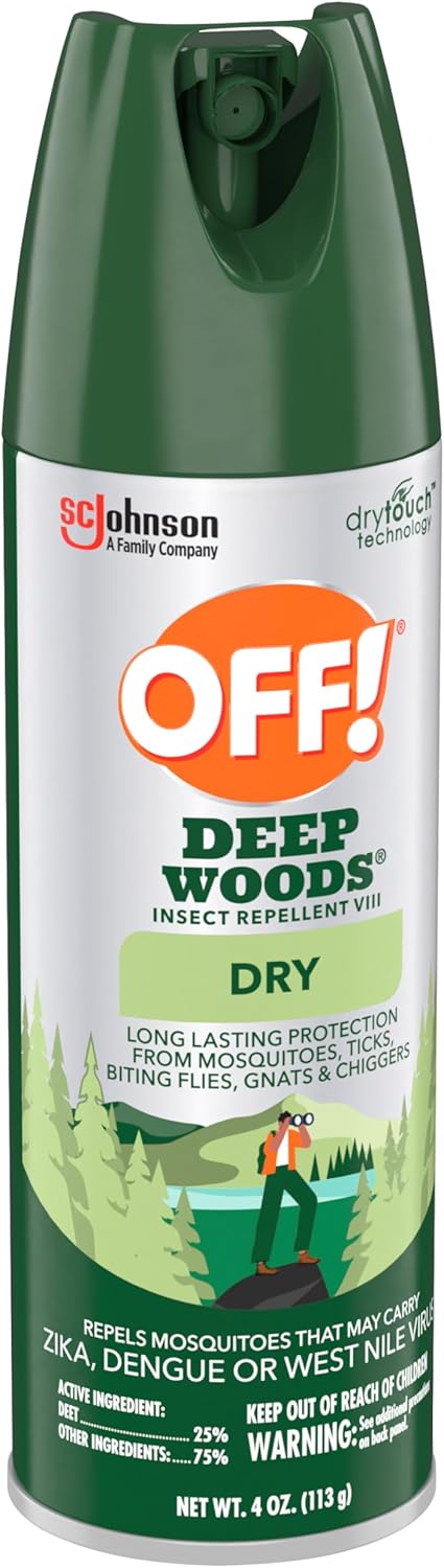 OFF! Deep Woods Bug Spray - Long Lasting Insect Repellent for Outdoor Protection | 4 Oz (Pack of 3)