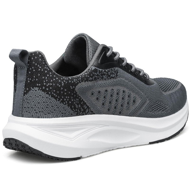 TIANYUQI Mens Slip On Walking Running Shoes Lightweight Breathable Comfortable Non Slip Athletic Fashion Sneakers Mesh Casual Sports Dusky Grey Size 12